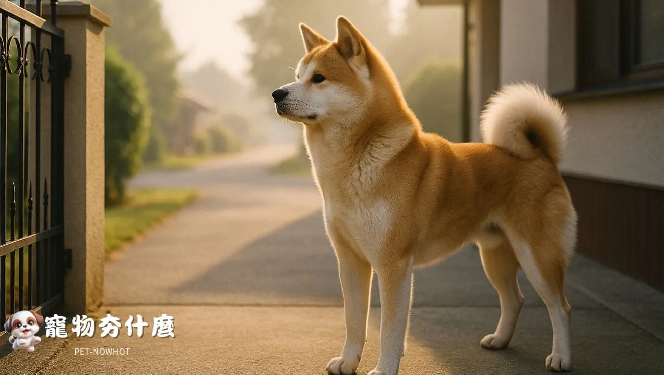 忠誠守護的秋田犬