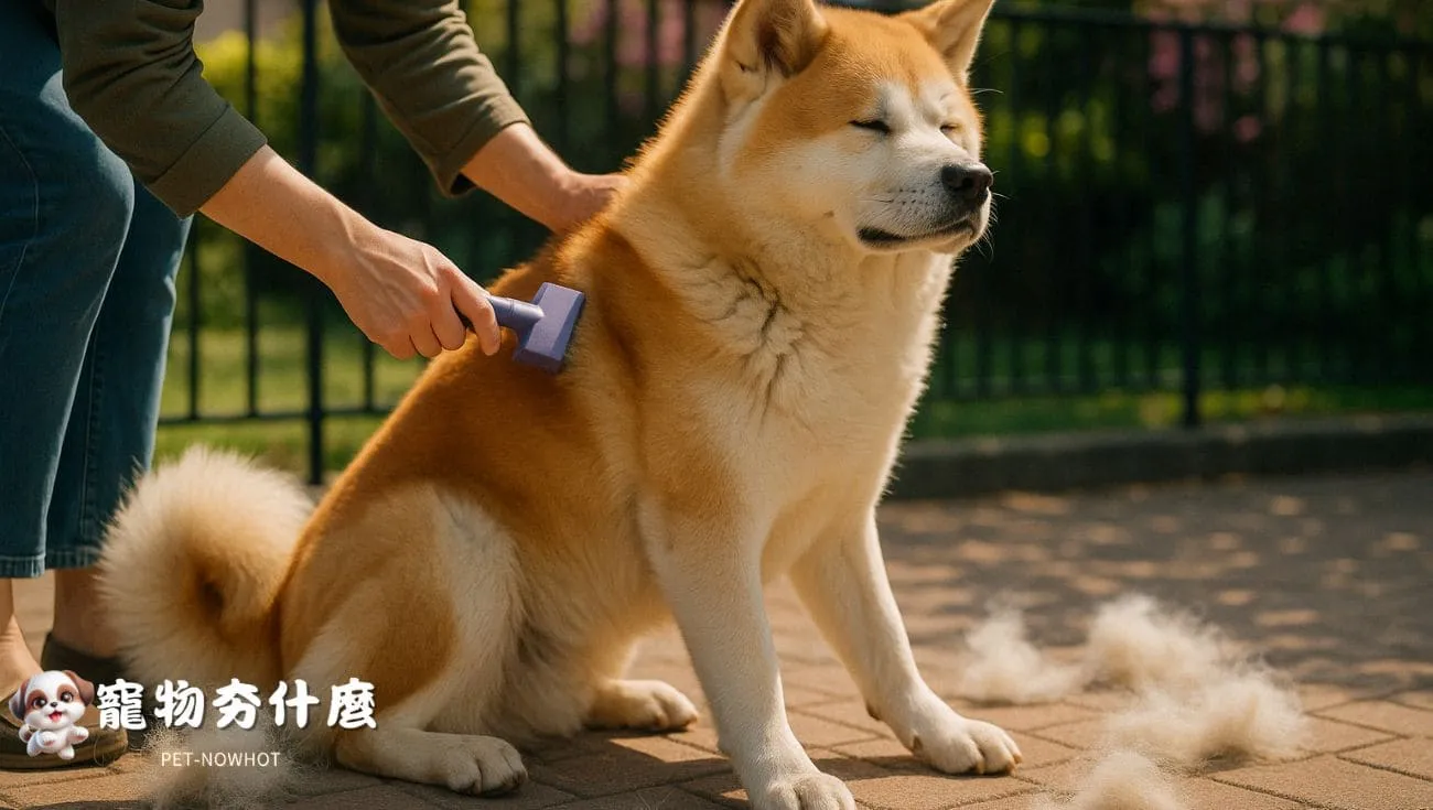 秋田犬換季掉毛護理