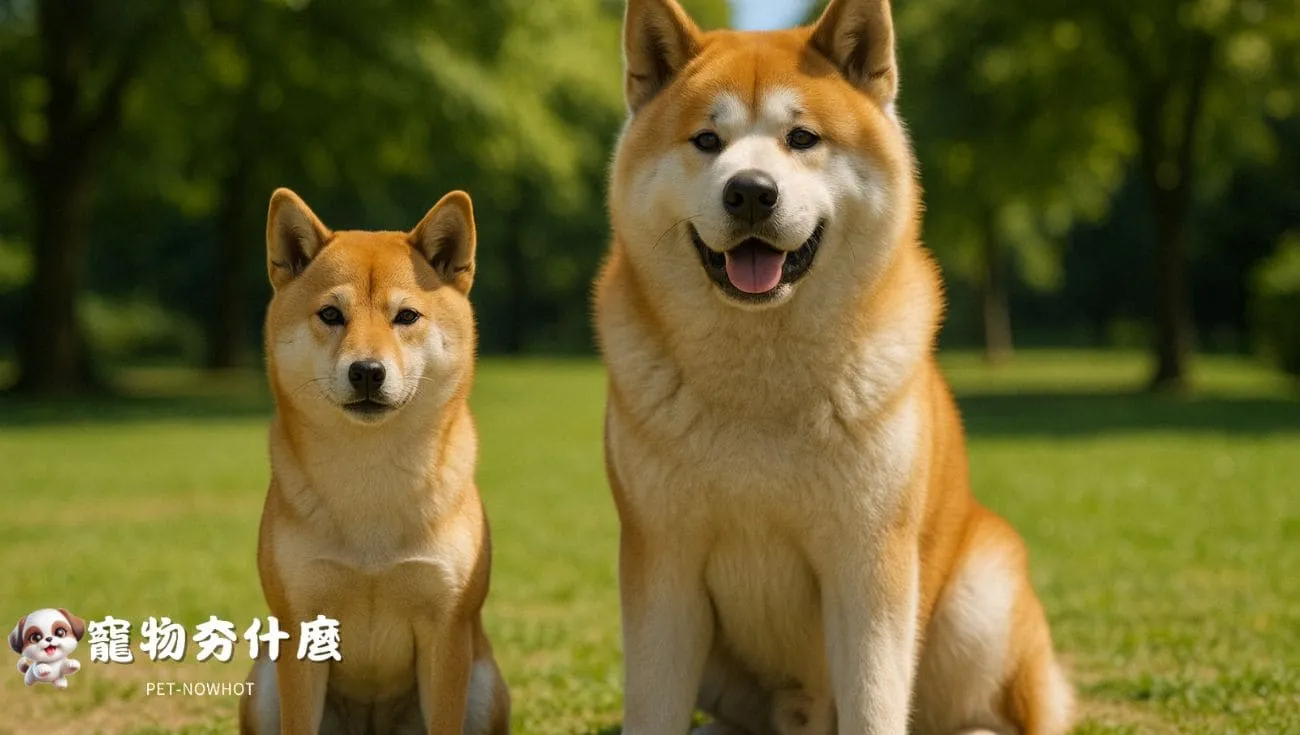 柴犬秋田犬體型對比