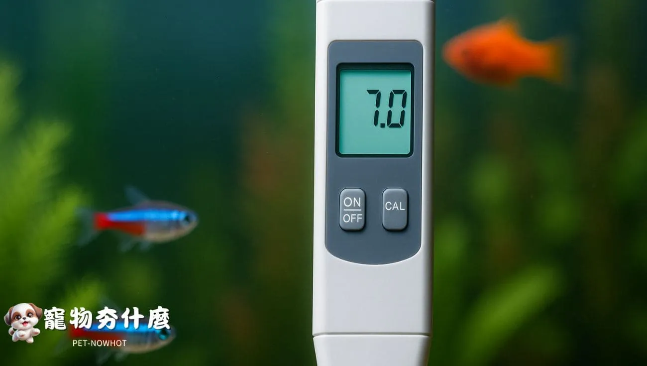 水族缸pH值測量畫面