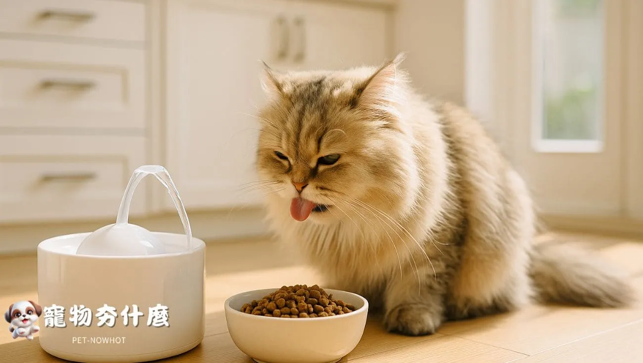 金吉拉貓飲食補水畫面