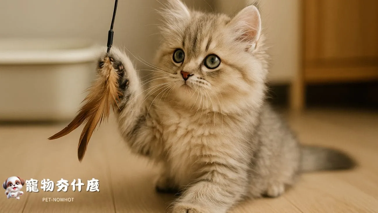 金吉拉幼貓訓練情境照