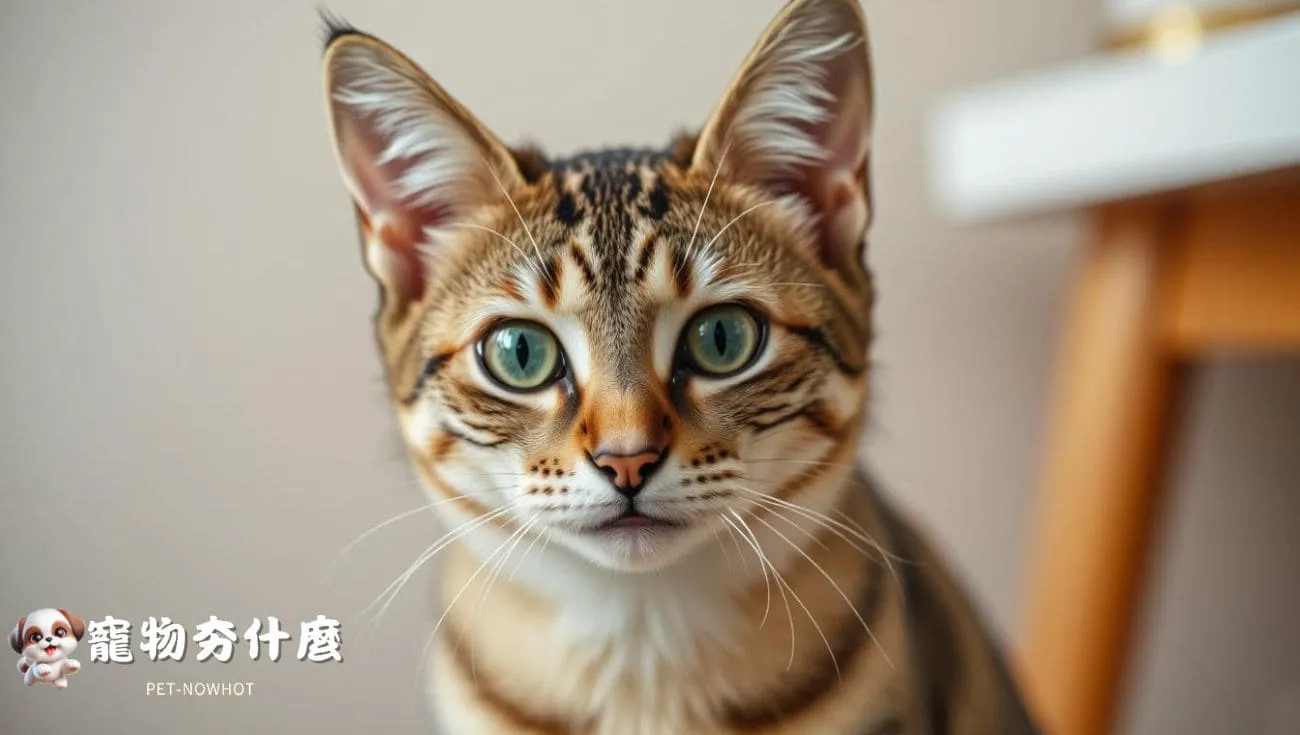 凝視前方的狸花貓特寫