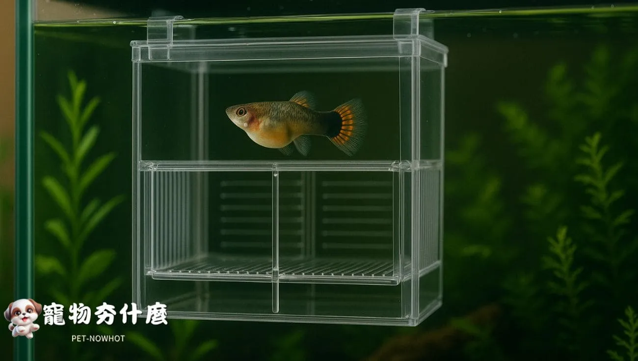 孔雀魚繁殖隔離箱示意