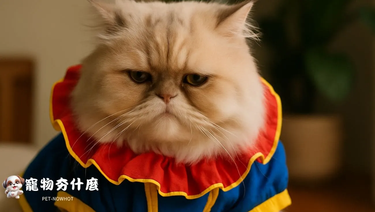 波斯貓穿衣不自在