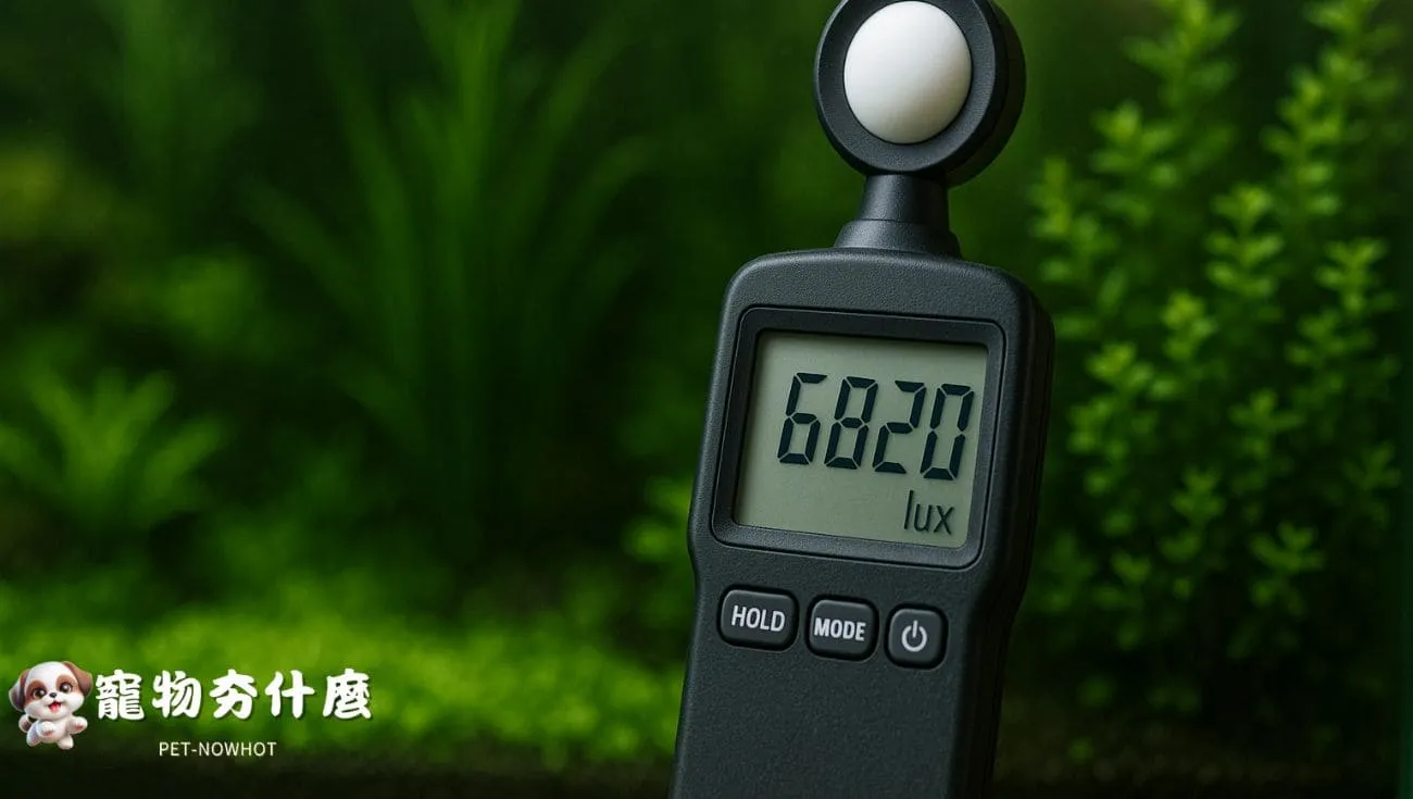 水草缸內照度測量畫面