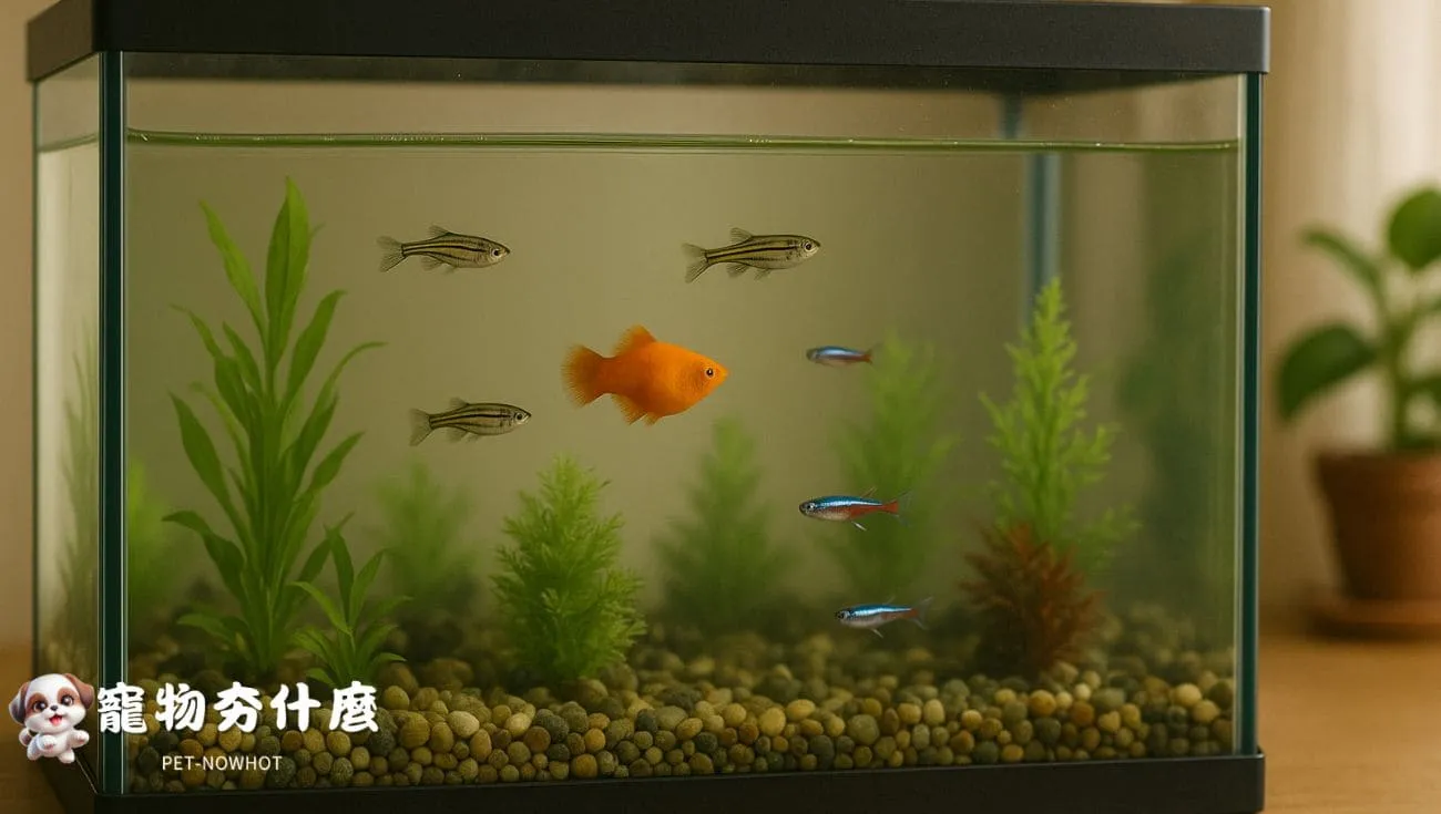 換水後水族缸狀態