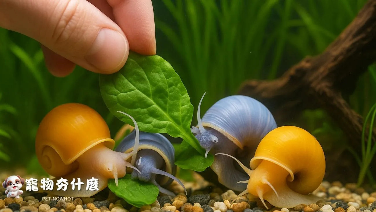 蘋果螺妙妙螺餵食情境