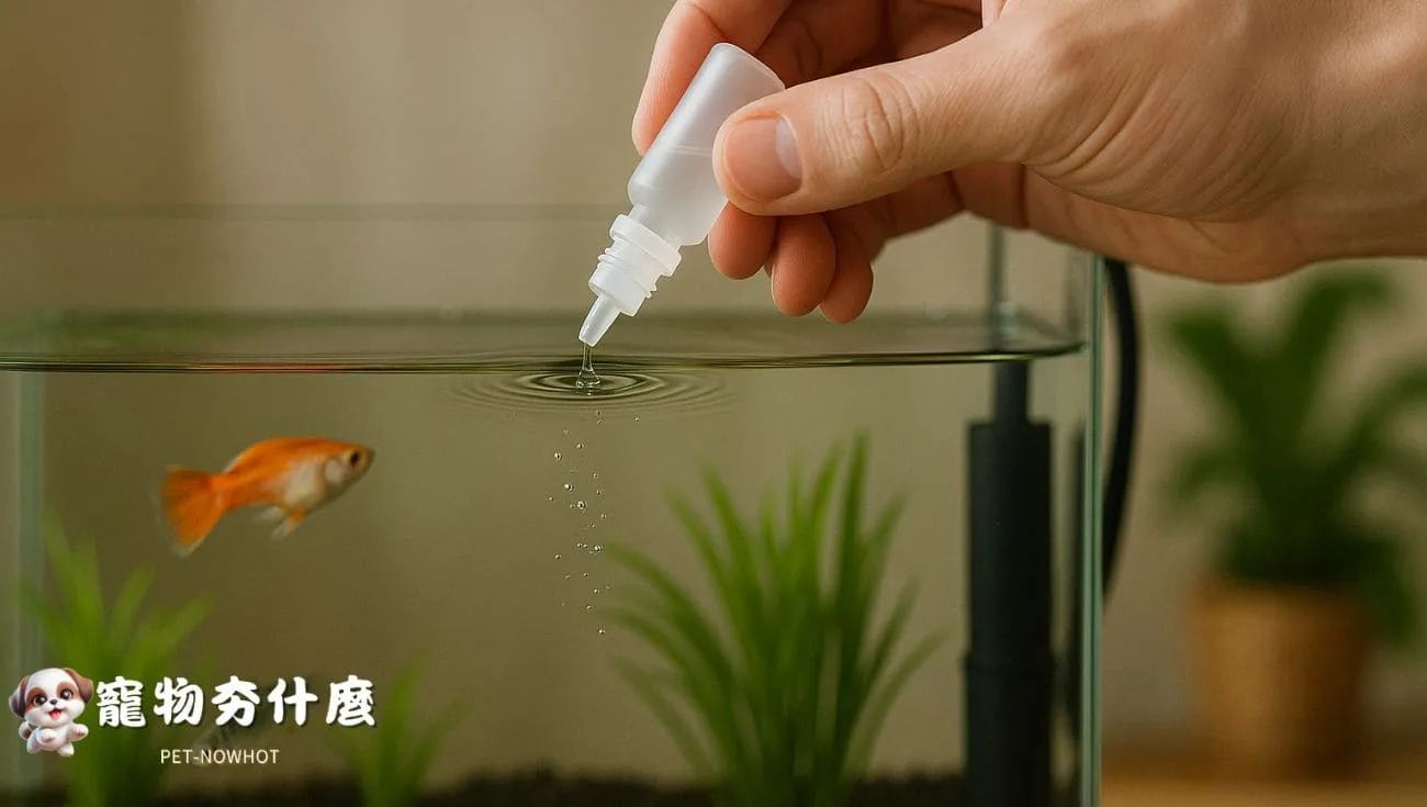 飼主正在加入培菌劑