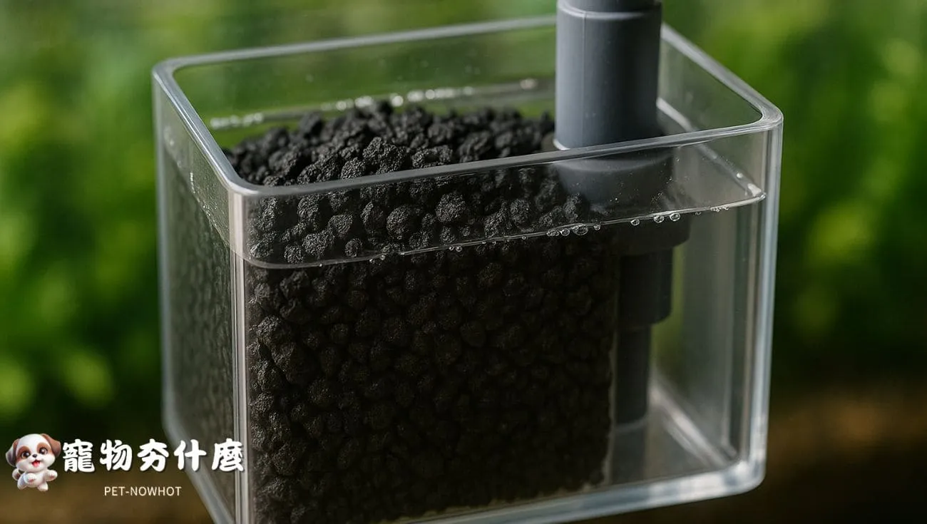 魚缸活性碳濾材細節照
