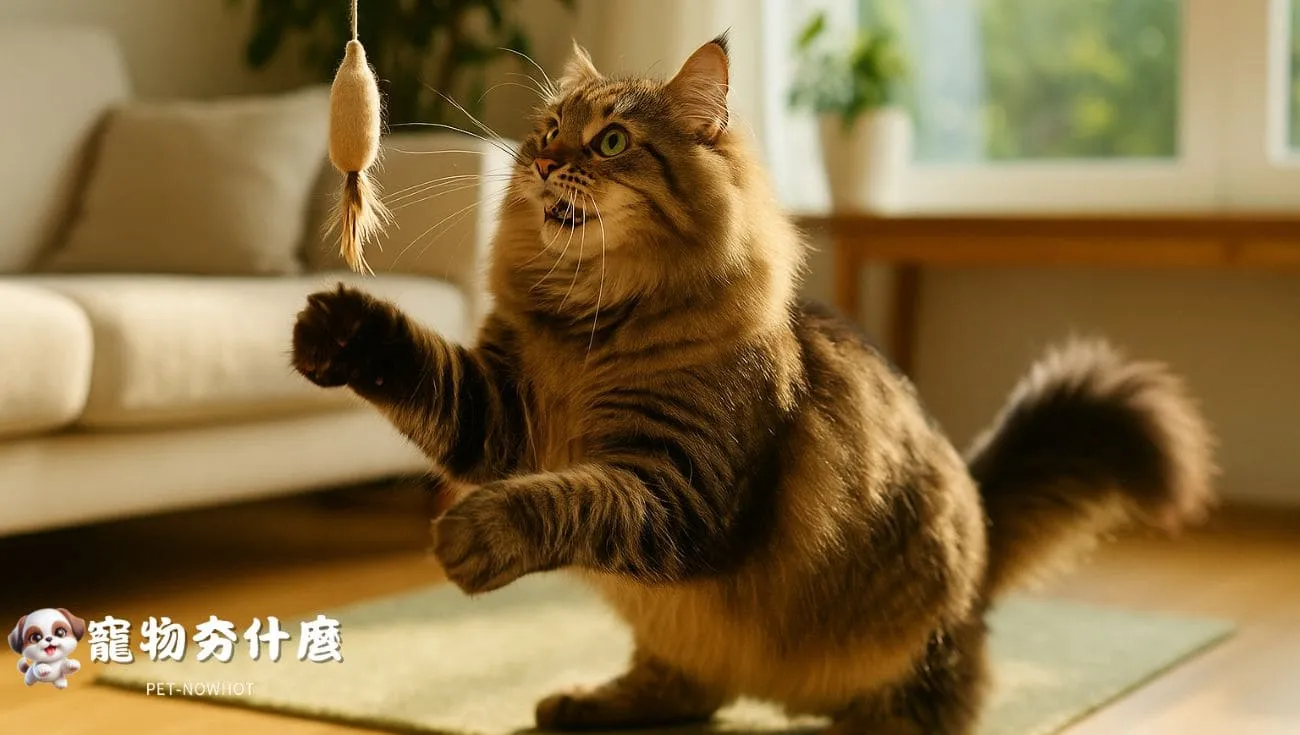 西伯利亞貓展現狩獵本能