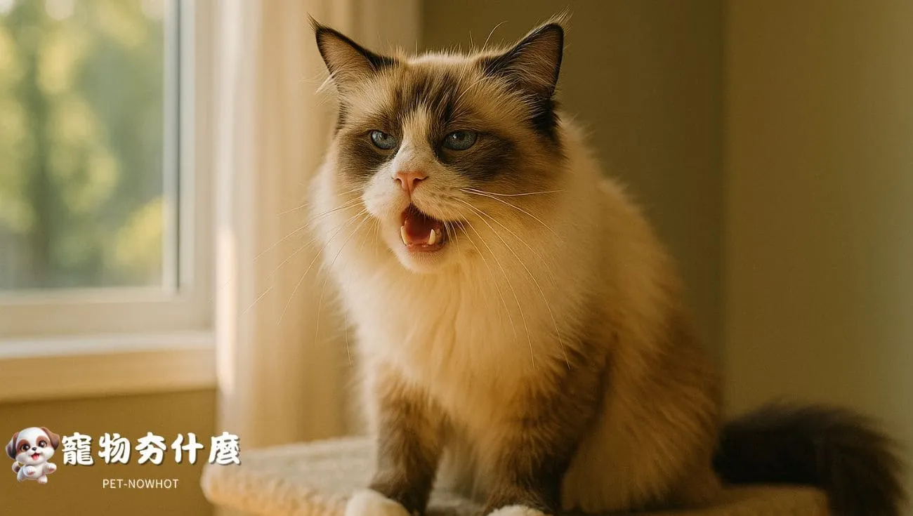 喘鳴中的布偶貓