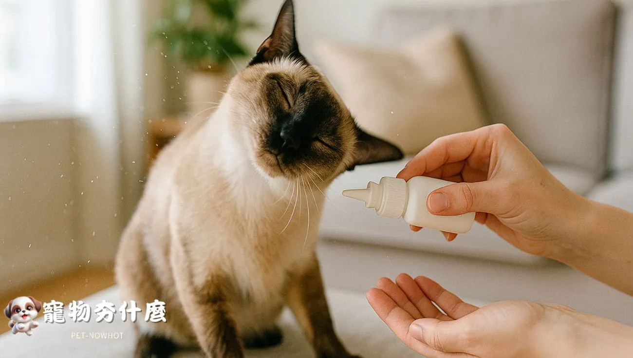 暹羅貓甩頭耳液飛濺