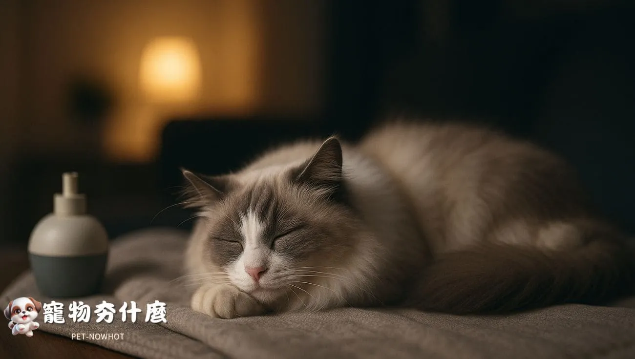 布偶貓在柔光中安睡