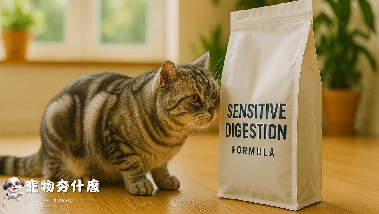 美短貓嗅聞腸胃飼料