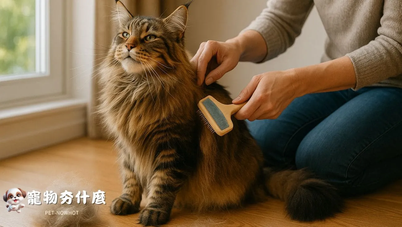 緬因貓換季掉毛照