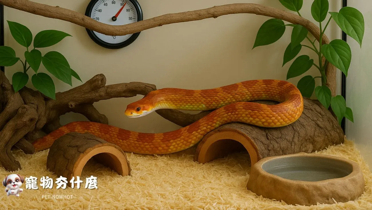 玉米蛇理想環境插圖
