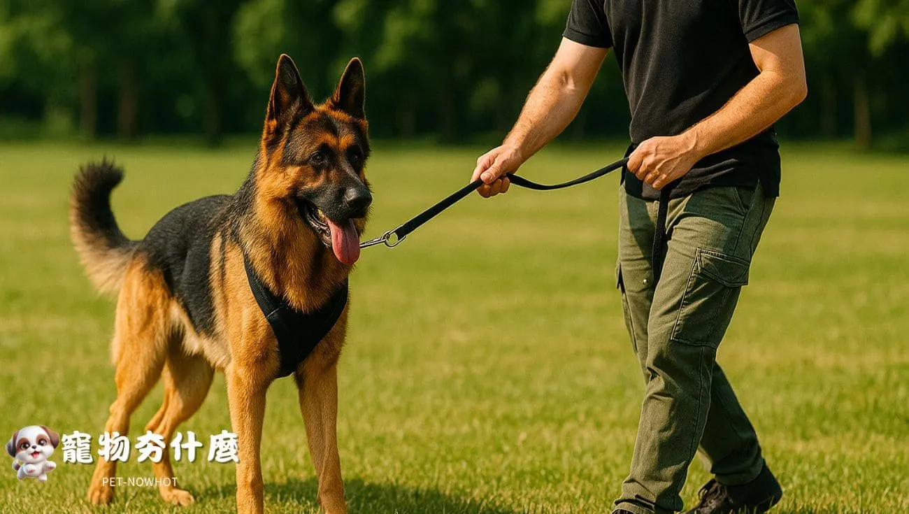 德國牧羊犬進行專業訓練