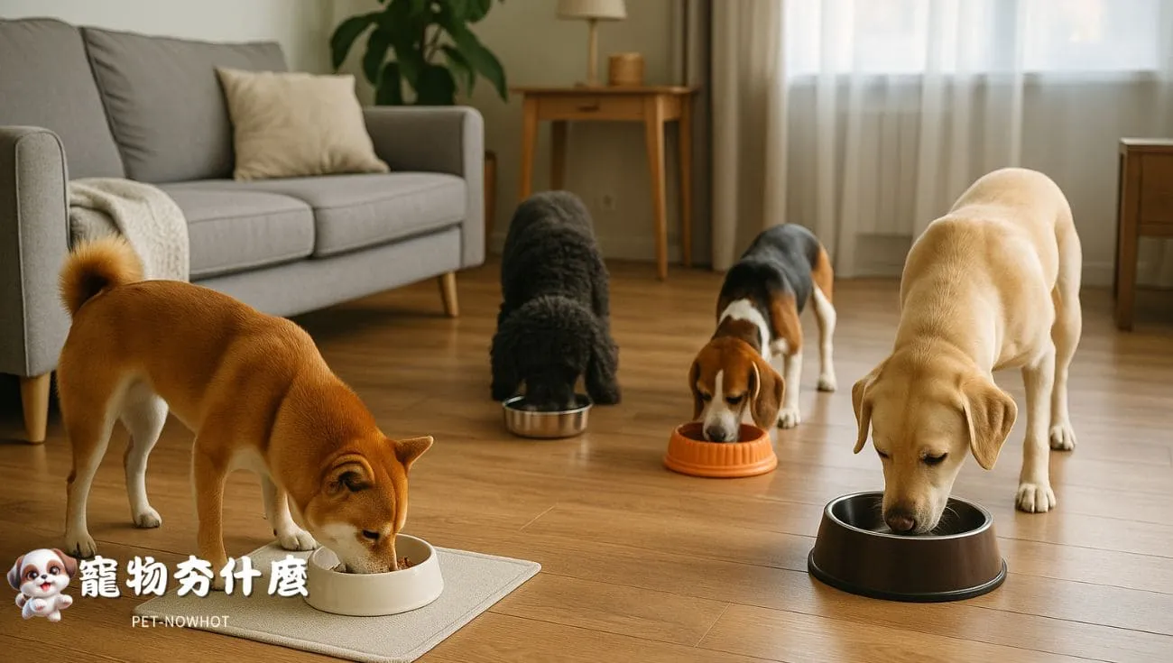 多犬家庭用餐區規劃示意