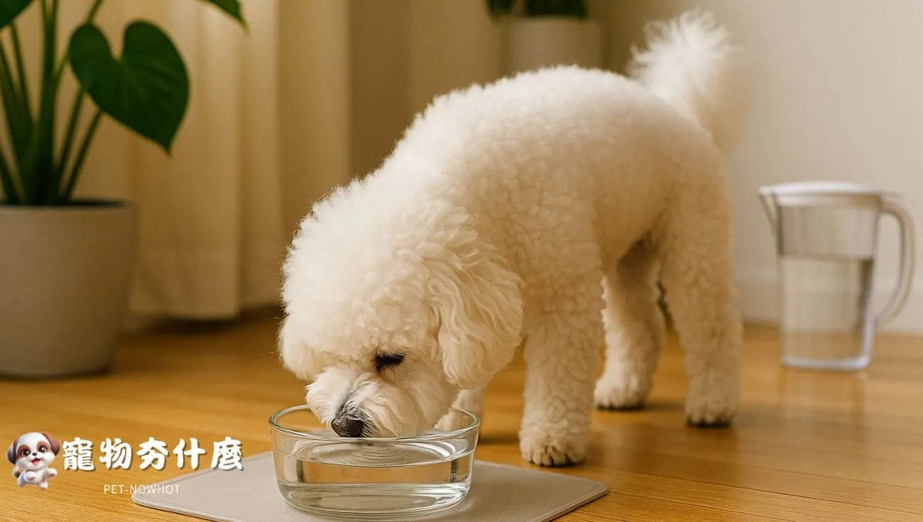 比熊犬飲用乾淨水源