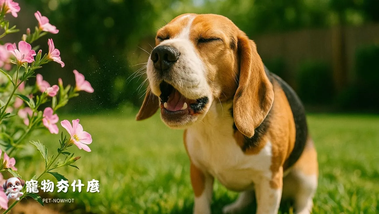 米格魯對花粉打噴嚏