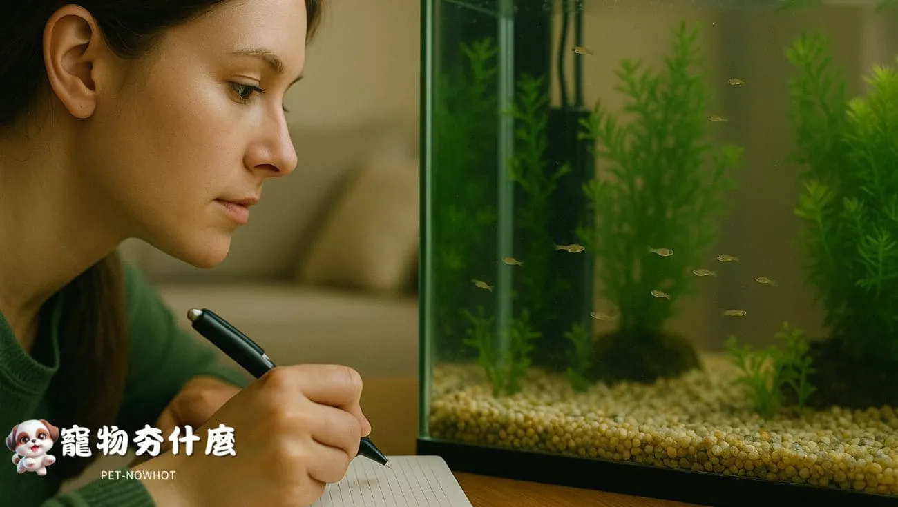 檢測稚魚缸內水質狀況