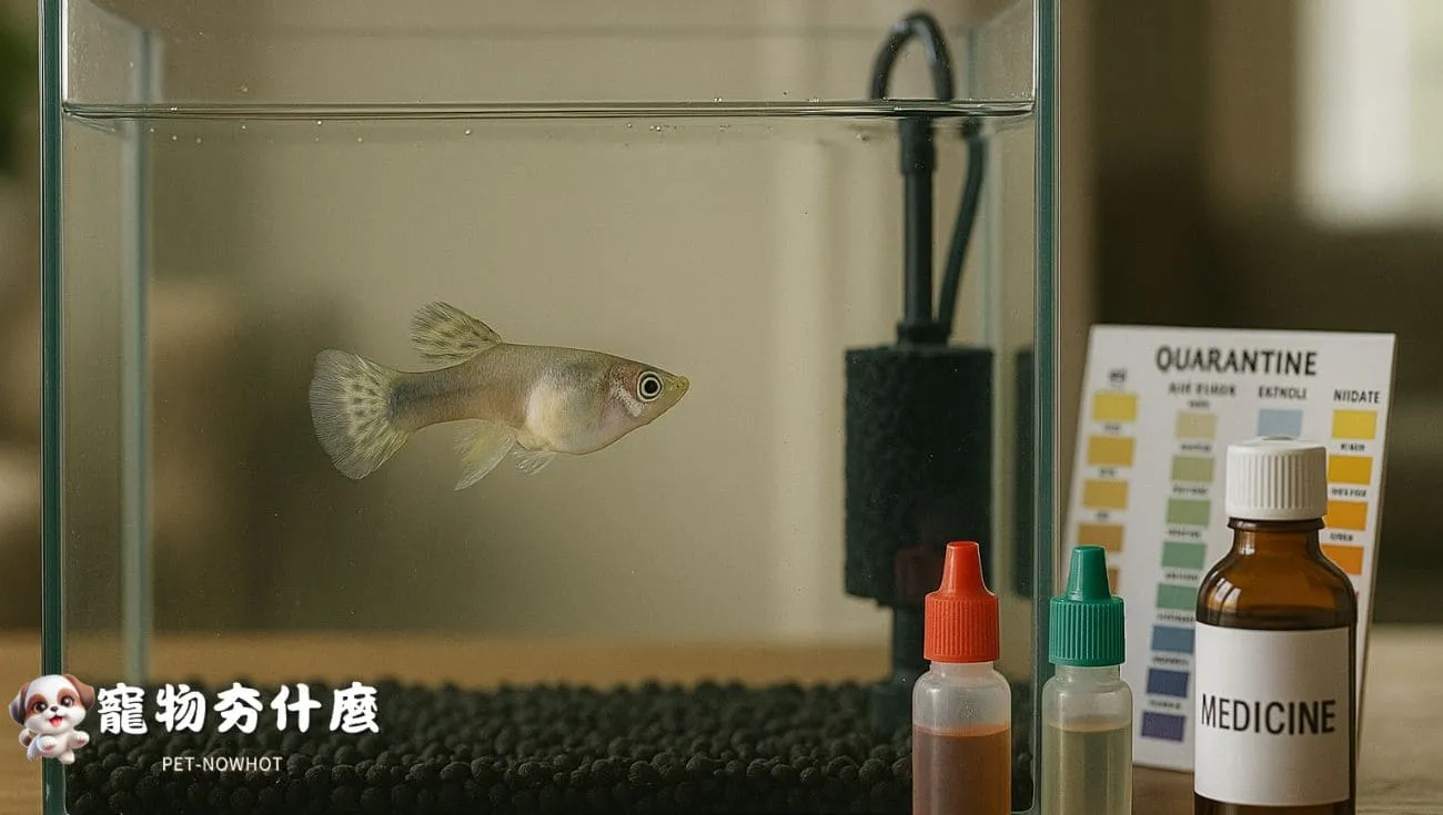 孔雀魚病魚隔離治療情境