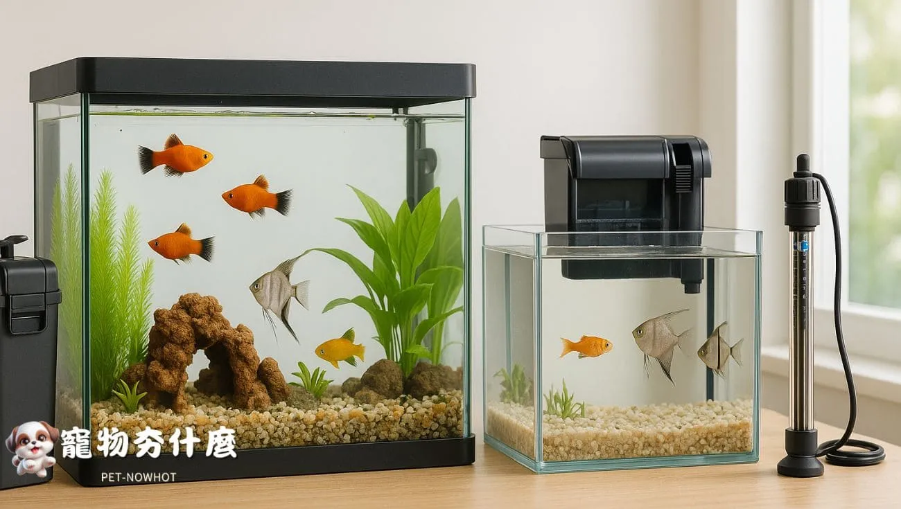 現代魚缸與水族設備