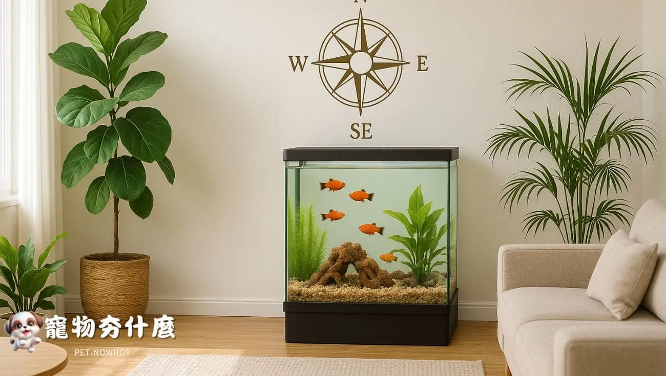 客廳東南角風水魚缸