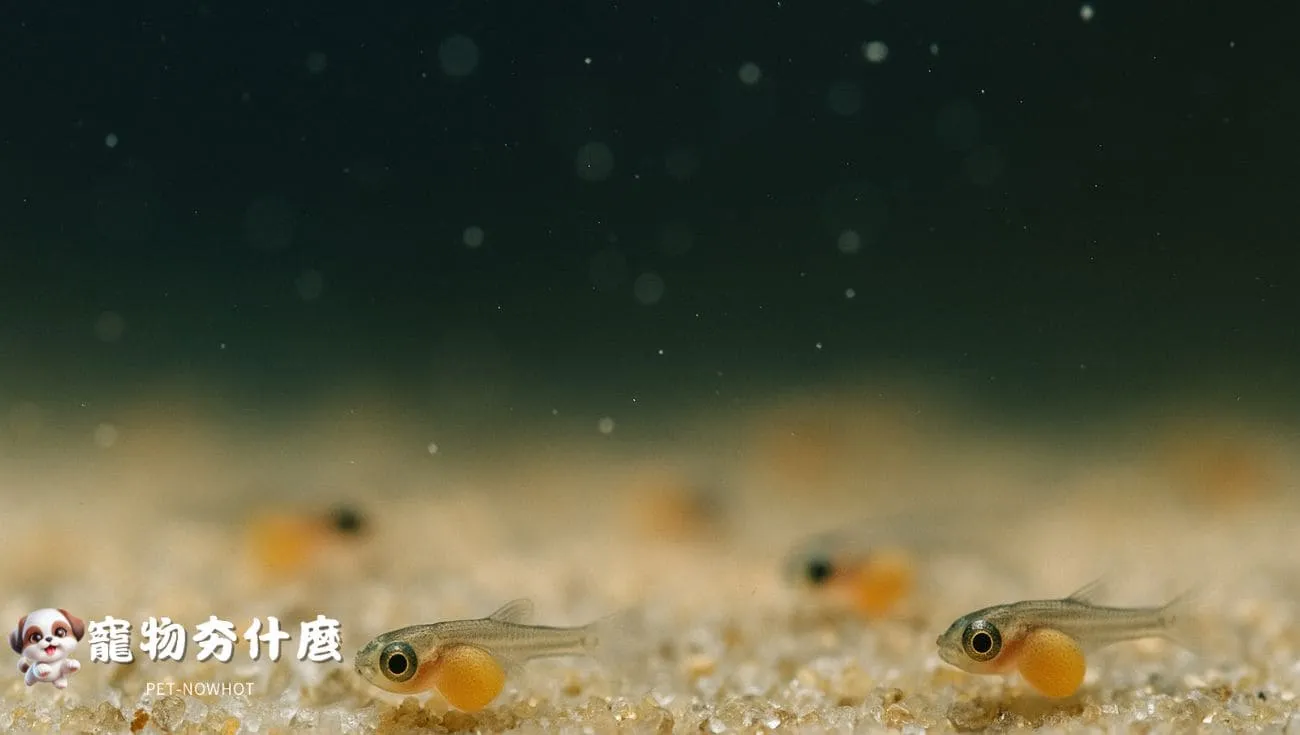 初生稚魚停留缸底