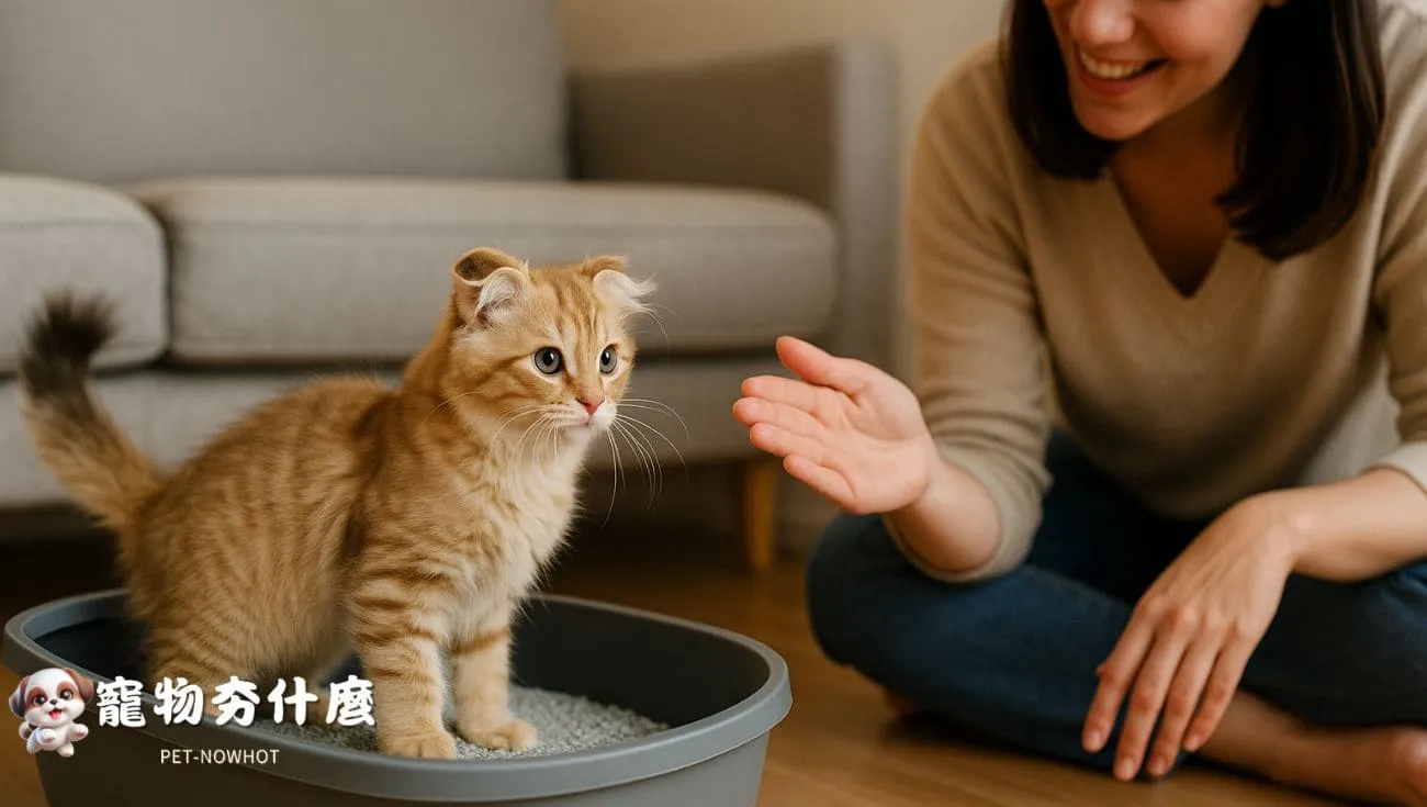 美捲貓如廁獲得鼓勵