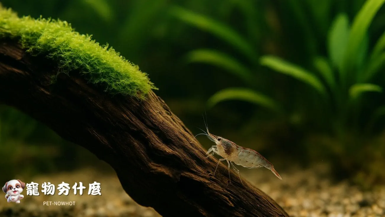 沉木與水草造景特寫