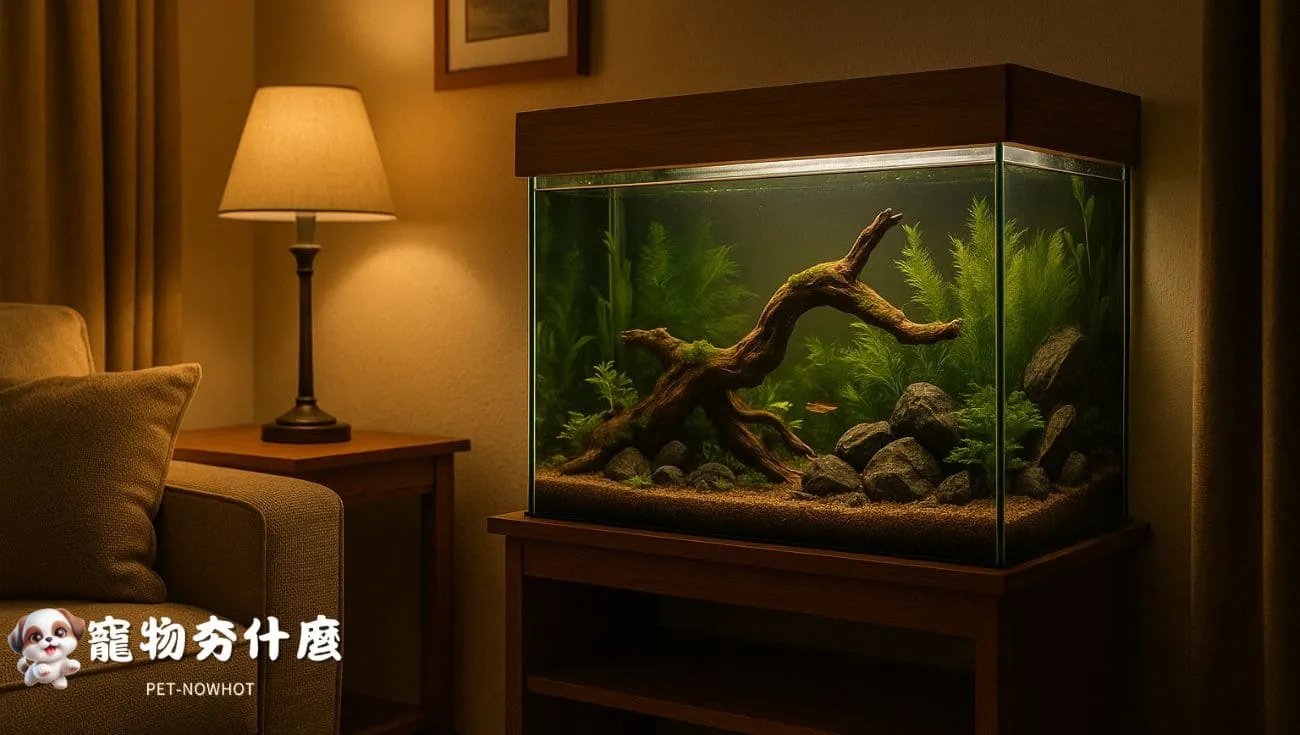 自然水族缸與家居空間融合