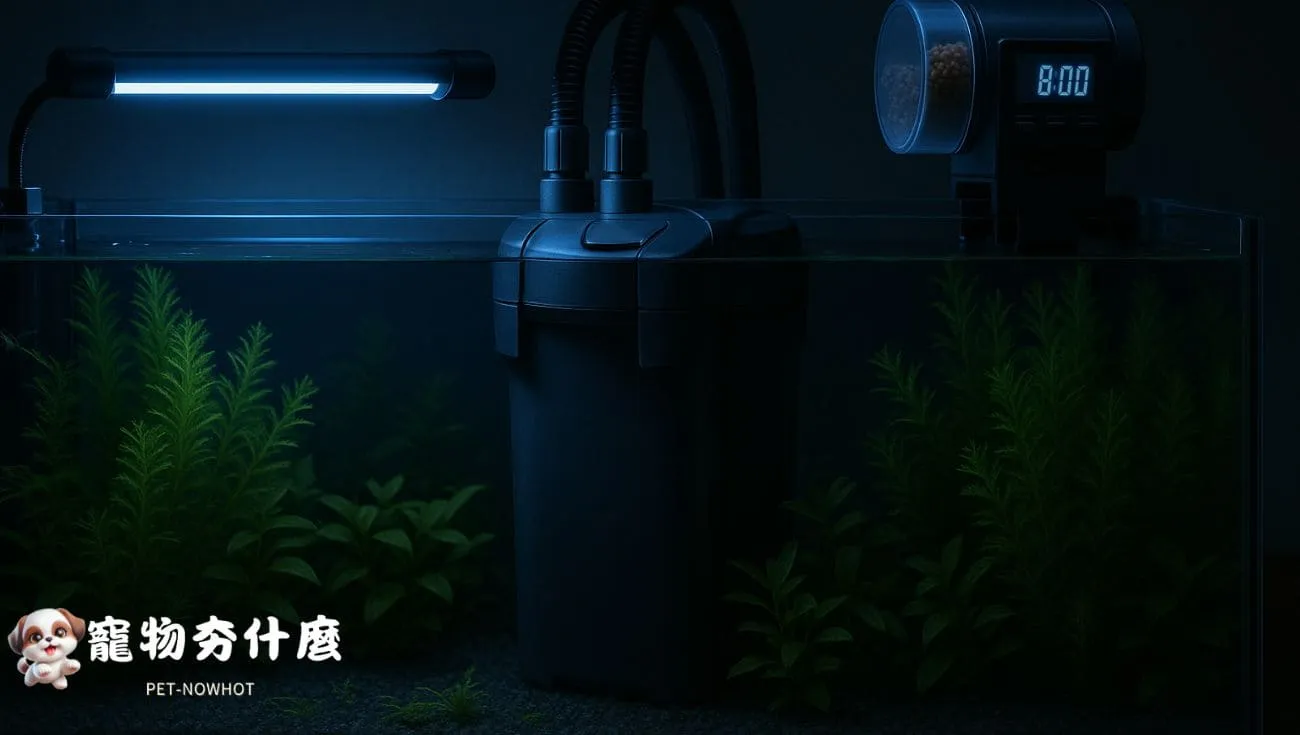 夜行性魚缸專用燈具設備實景