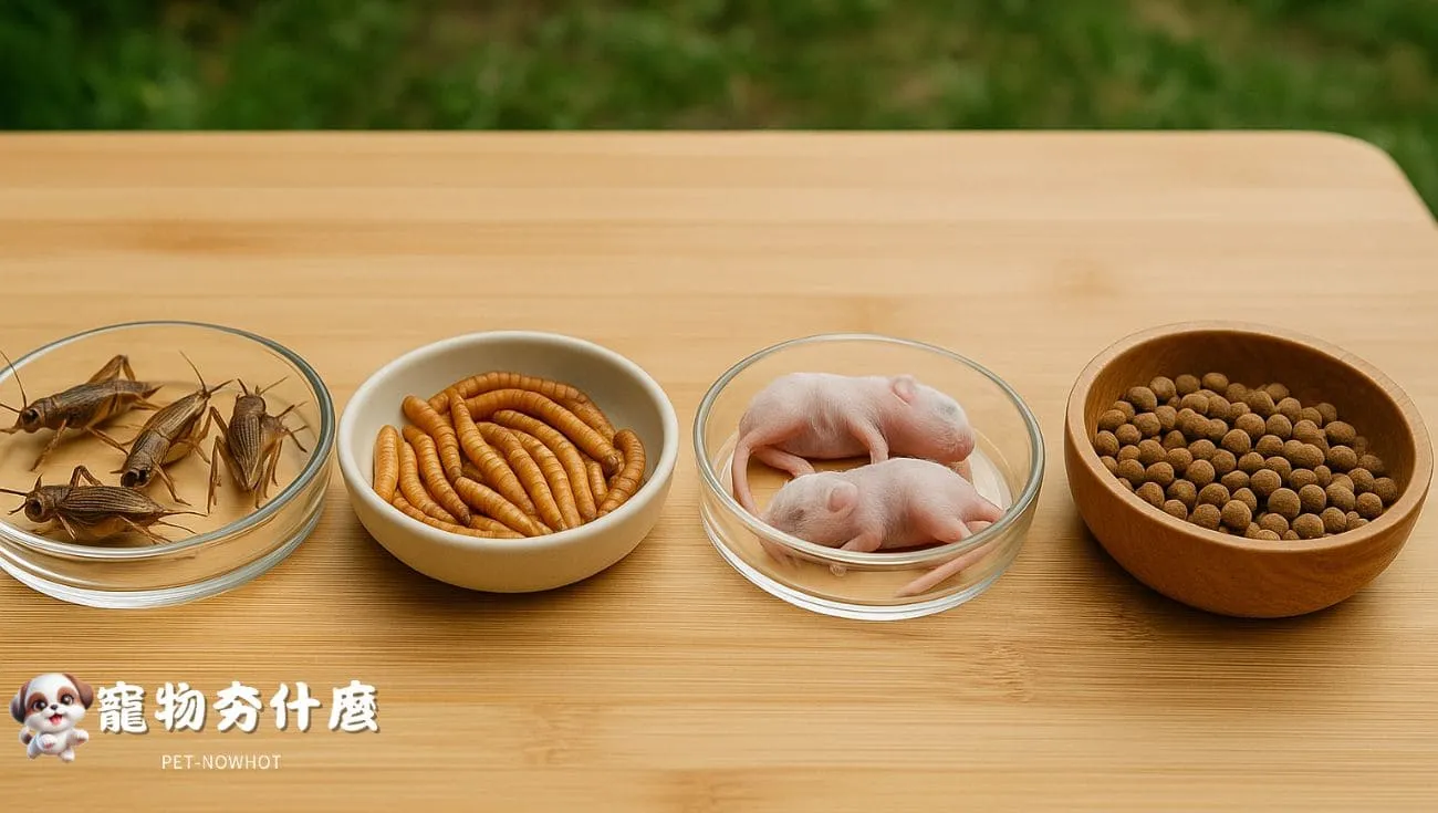 角蛙多種主食組合照