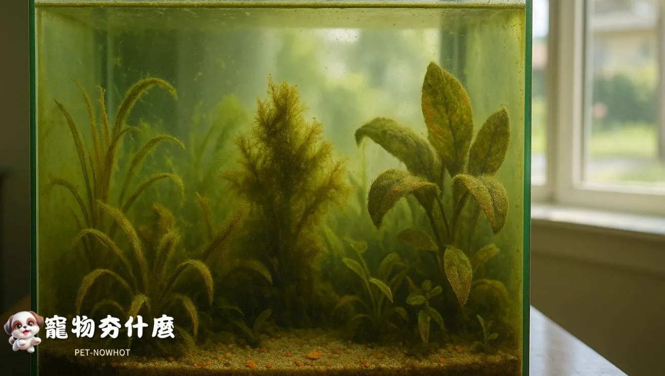 藻類爆發覆蓋水草場景