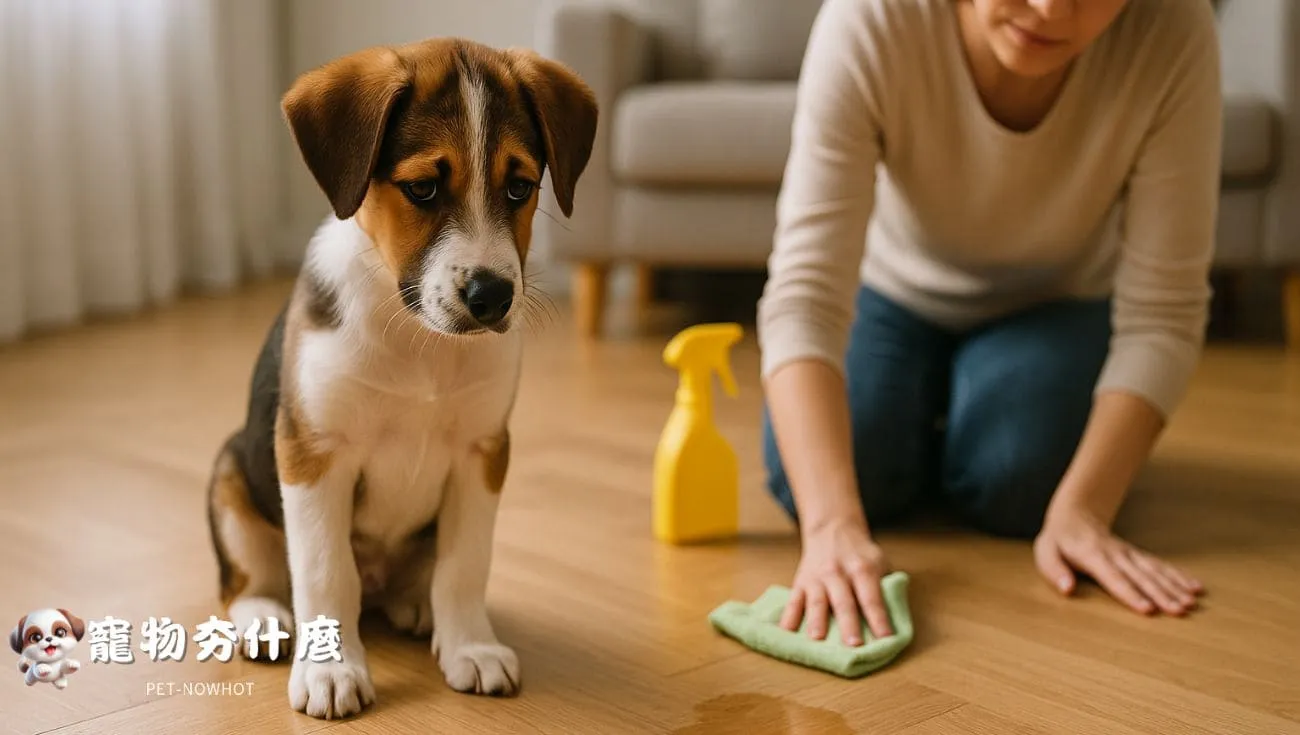 米克斯幼犬誤尿情境