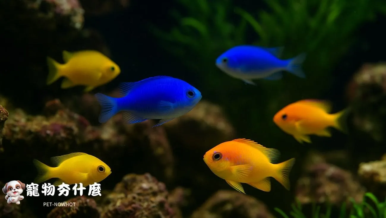 群游豆娘魚自然缸景