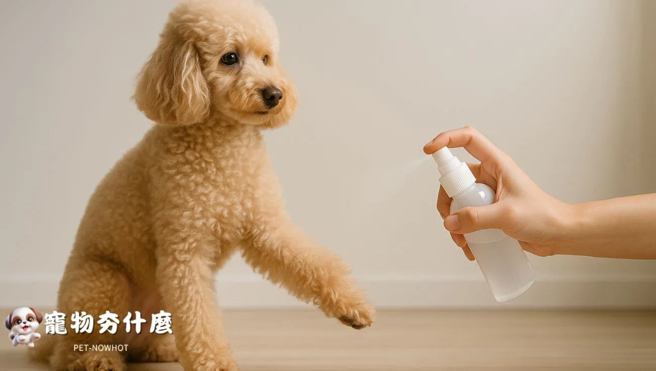 飼主使用足部護理噴霧
