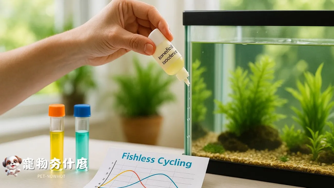 魚缸養水與硝化菌培養攝影圖