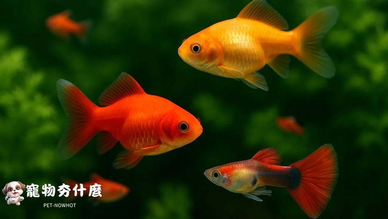 聚財觀賞魚活力游動特寫