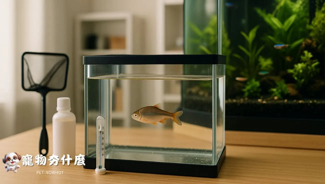 水族魚病預防與隔離治療示意
