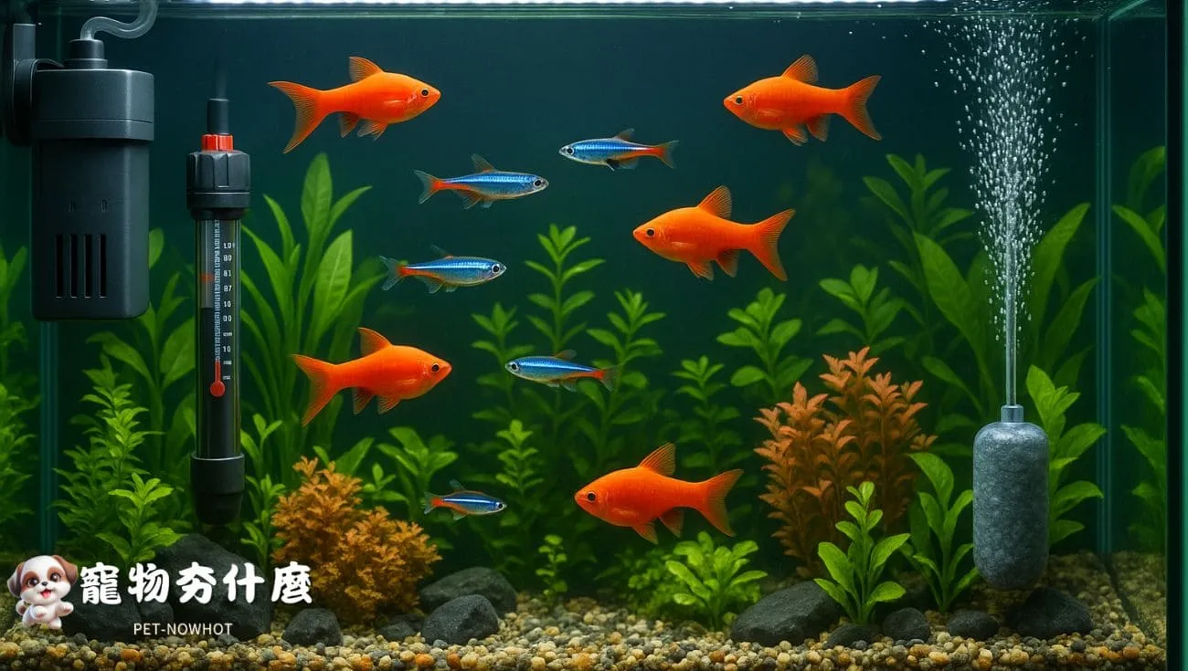 專業設備齊全的家庭魚缸