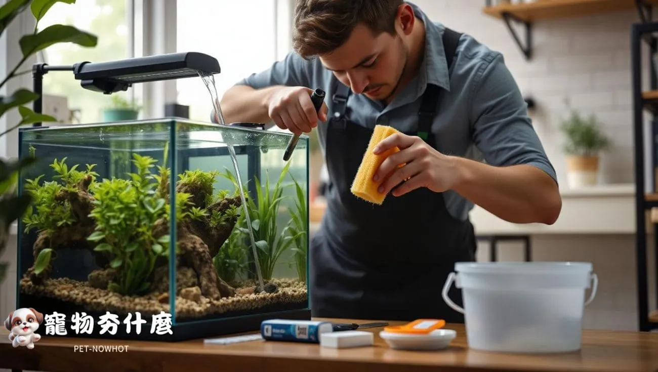 魚缸換水及日常維護實景