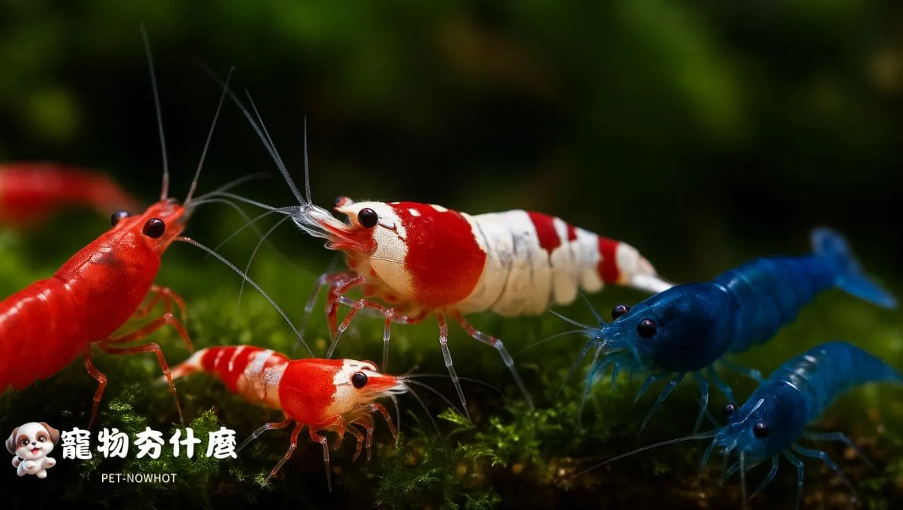 多品種觀賞蝦特寫攝影