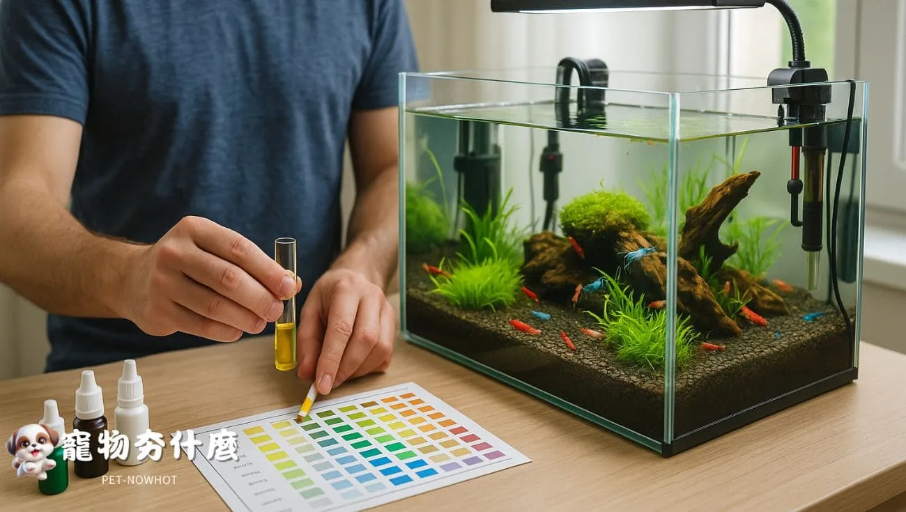 蝦缸水質檢測與設備場景
