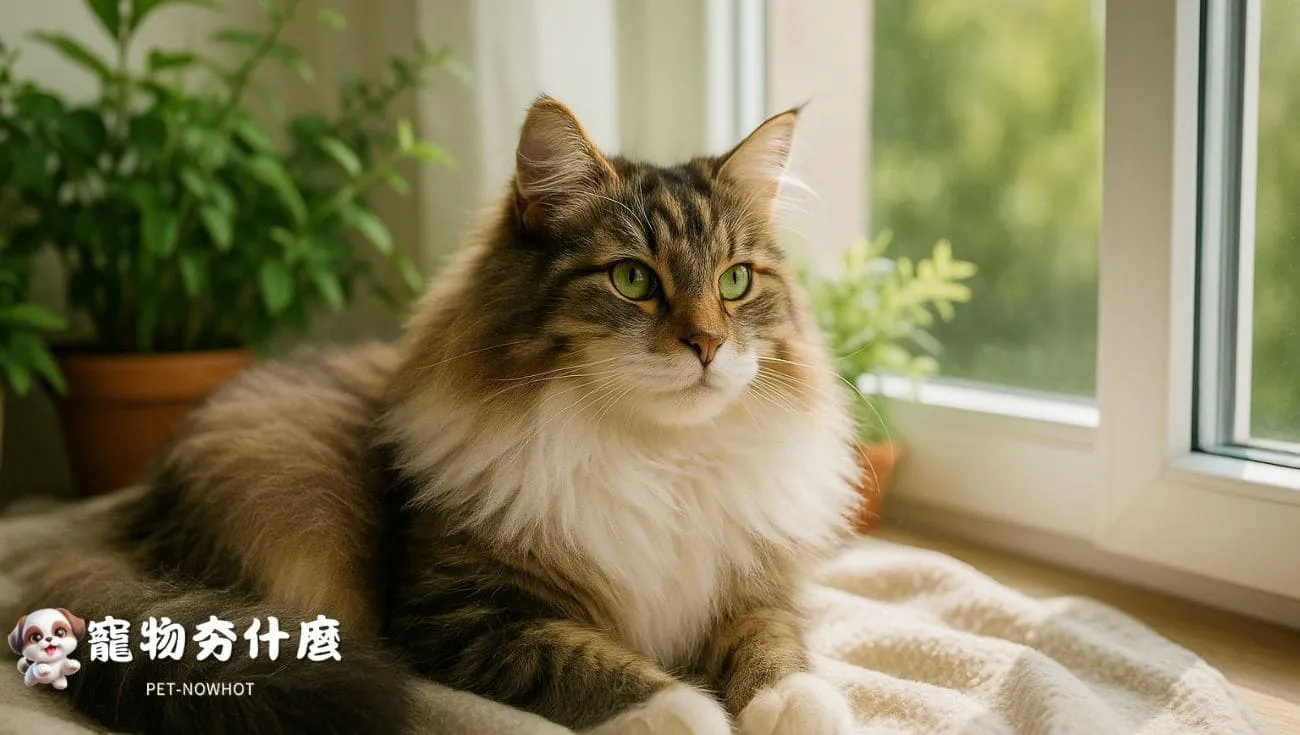 挪威森林貓享受舒適生活空間