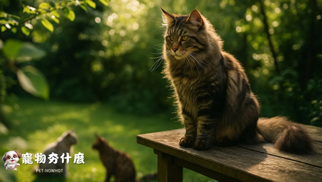 緬因貓高處觀察群體