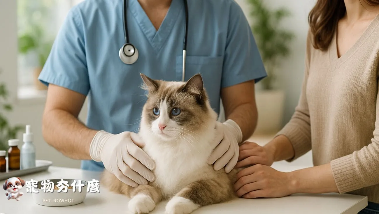 布偶貓進行健康檢查及獸醫指導
