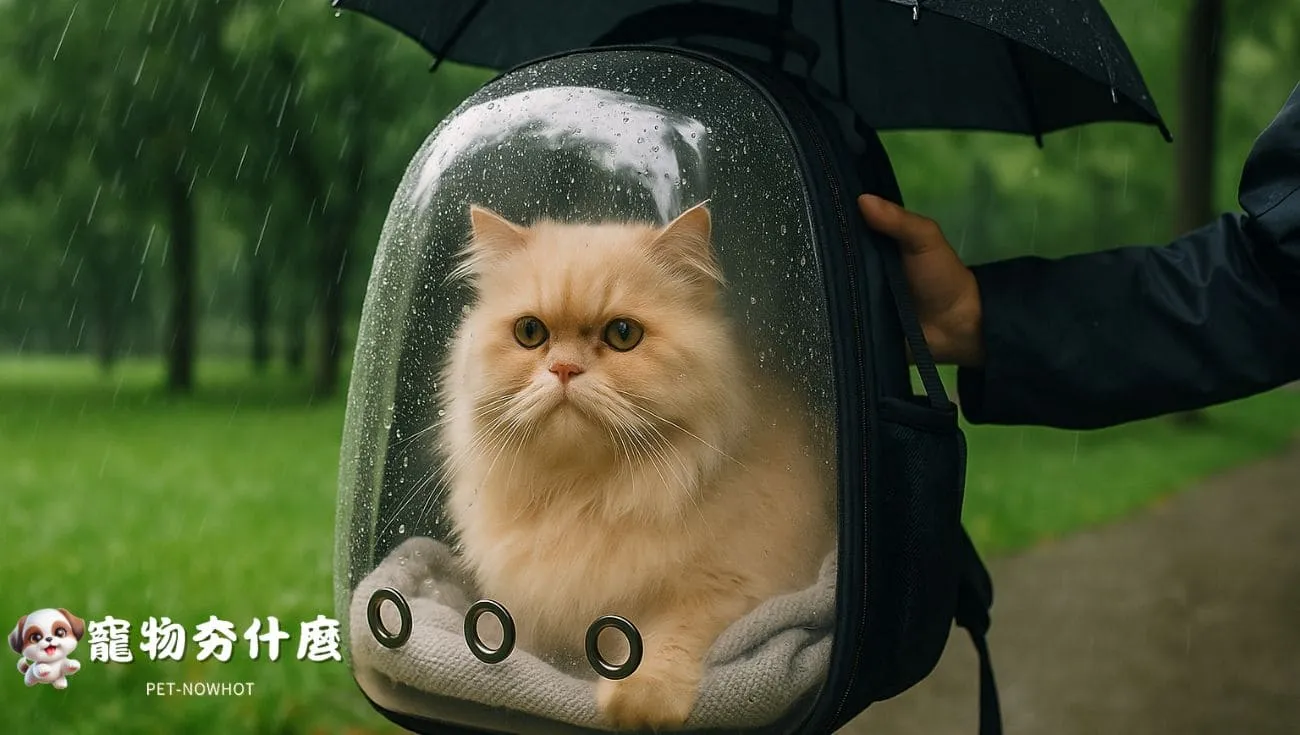 波斯貓背包戶外應變場景
